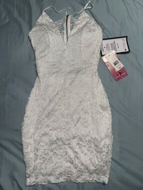 Emerald Sundae White Lace Mini Bodycon Dress